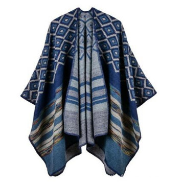 Fashion Light Comfortable Pretty Woman Girl AZTEC and stripe Poncho & Wraps viscose fake pashmina shawl turkish pashmina